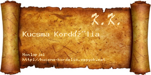 Kucsma Kordélia névjegykártya